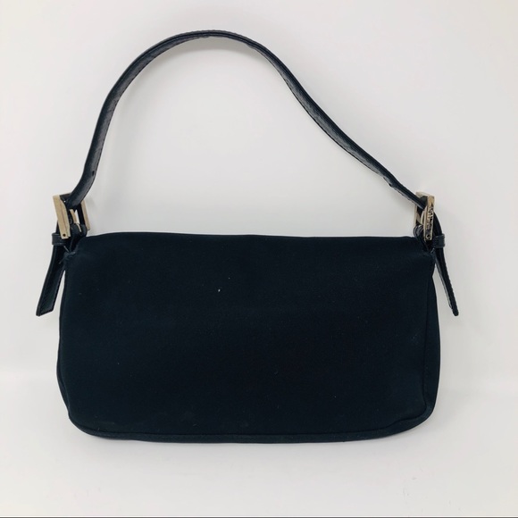 ❌SOLD❌ FENDI VINTAGE LEATHER TRIM BAGUETTE - Picture 3 of 8